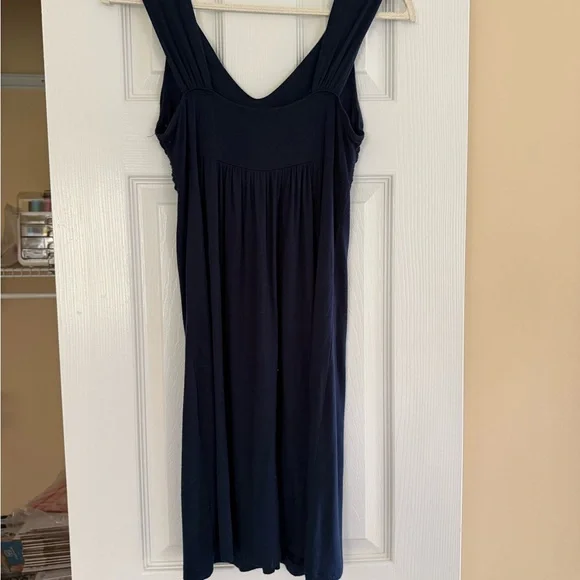 Navy dress with beaded neckline - Picture 2 of 2